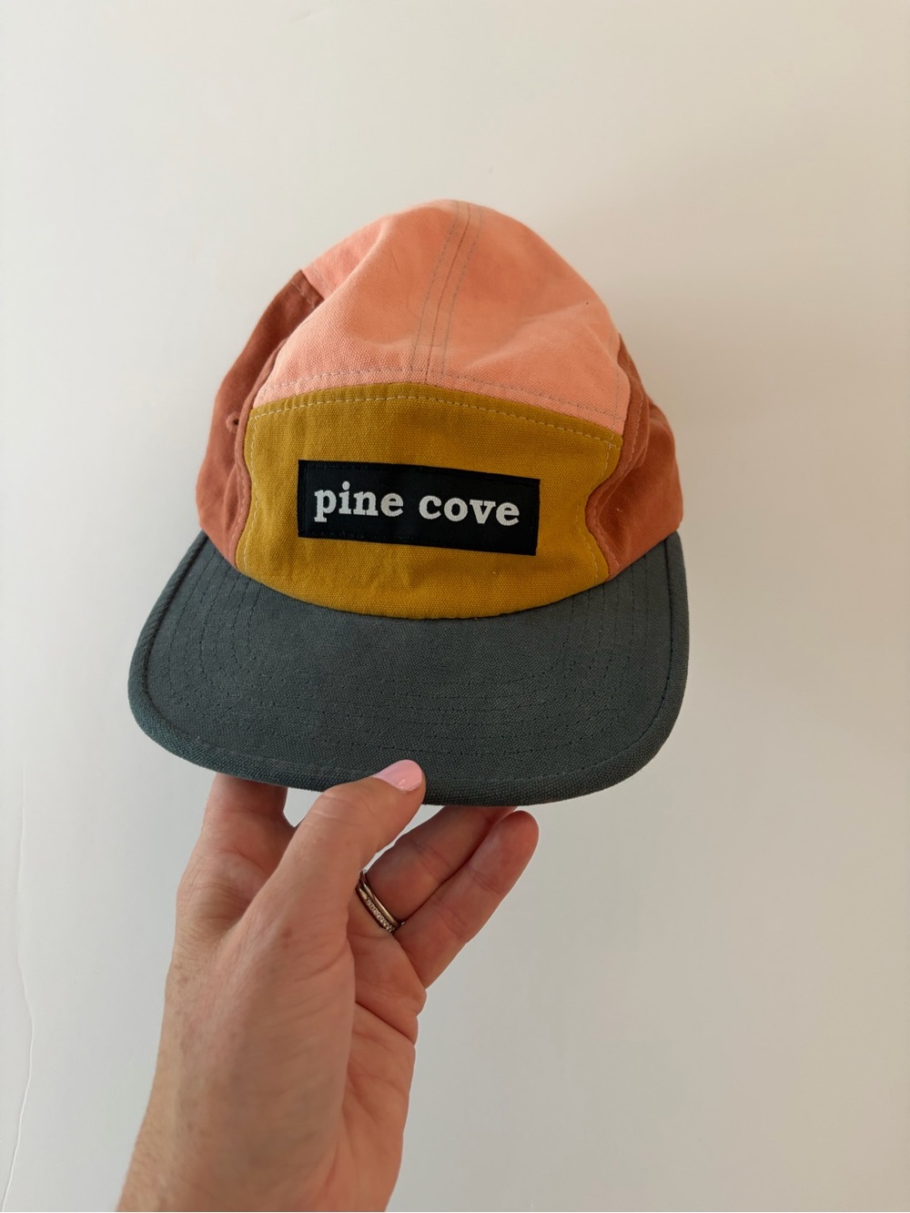 Pine Cove Kids Multi Colored 5 Panel Camper Hat Logo Patch Adjustable